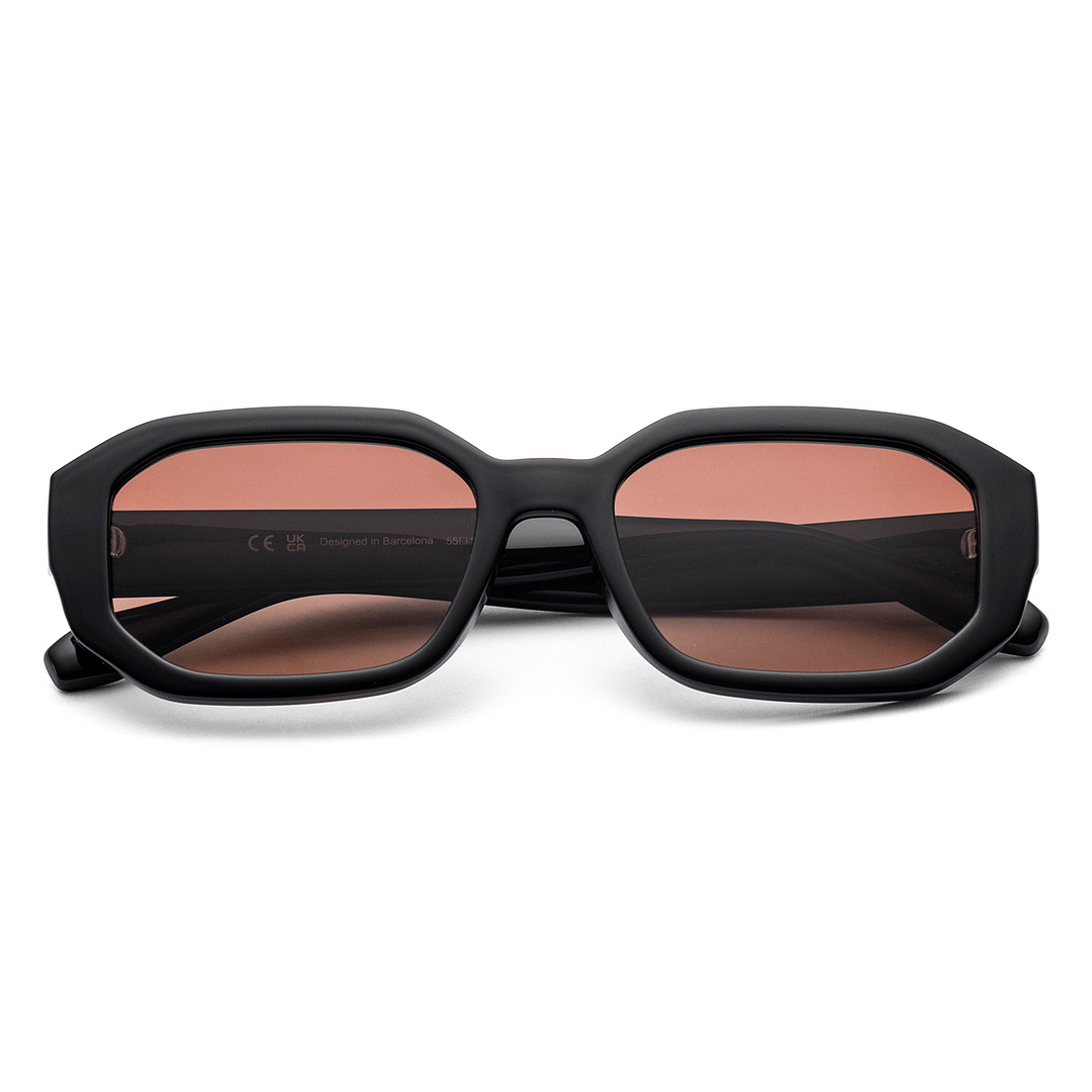 Meller Black Full Rim Rectangle left side