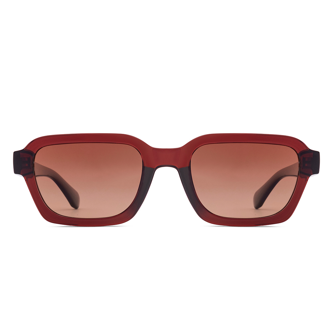 Meller Red Transparent Full Rim Rectangle right side