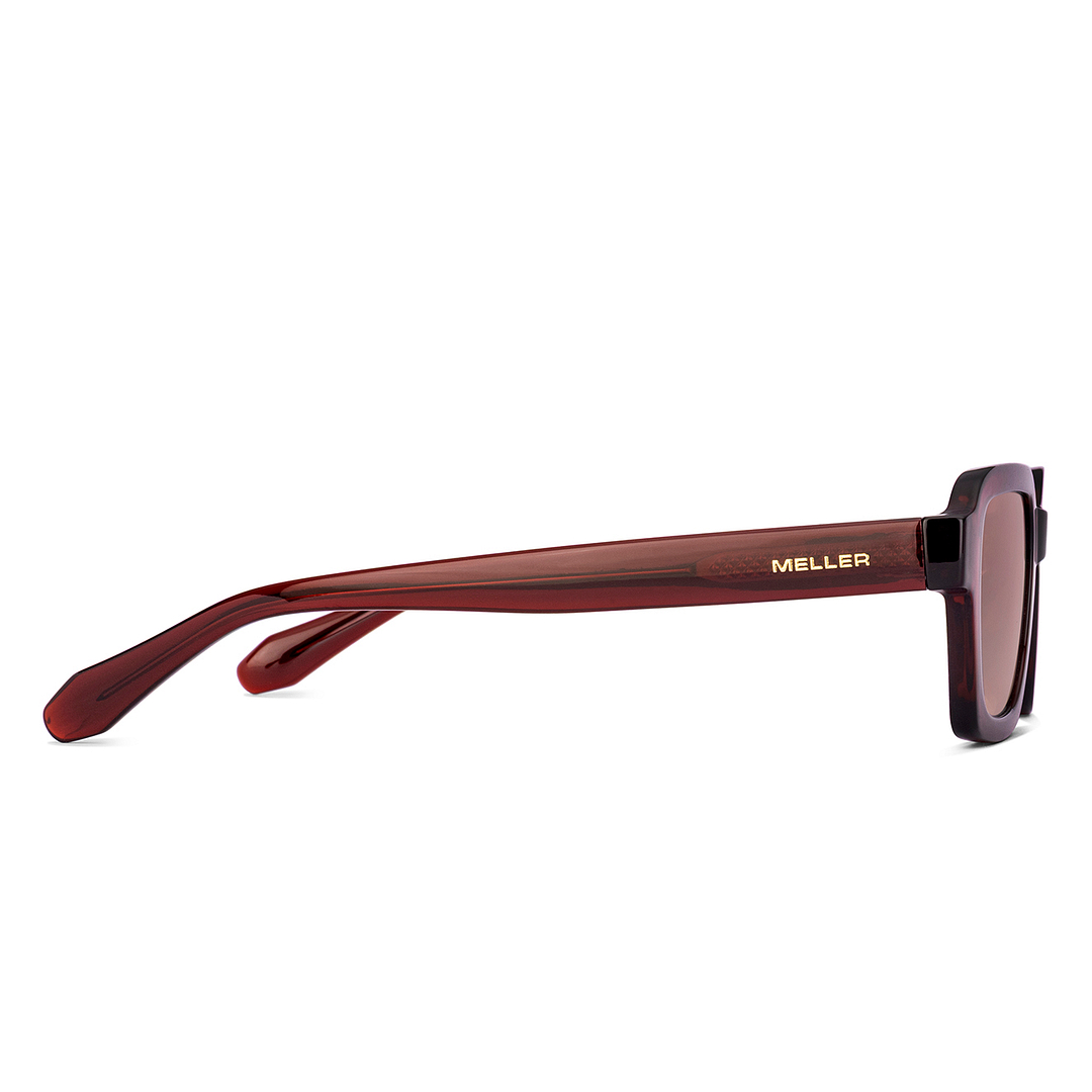 Meller Red Transparent Full Rim Rectangle left side