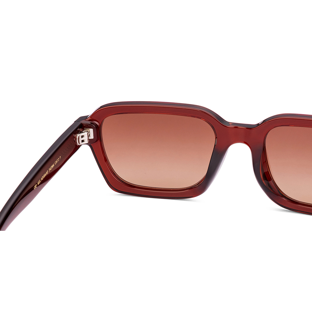 Meller Red Transparent Full Rim Rectangle right side