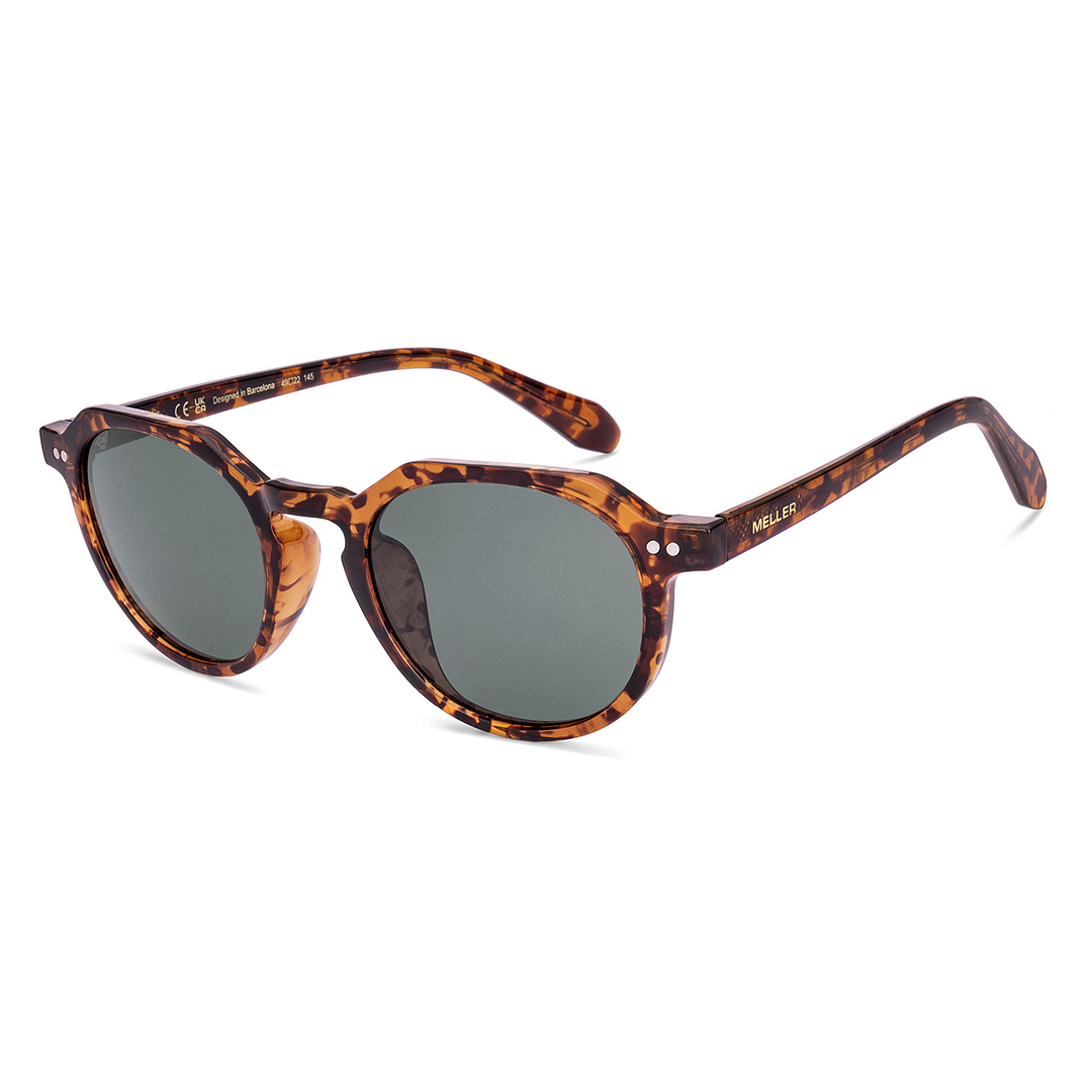 Meller Brown Tortoise Full Rim Round left side