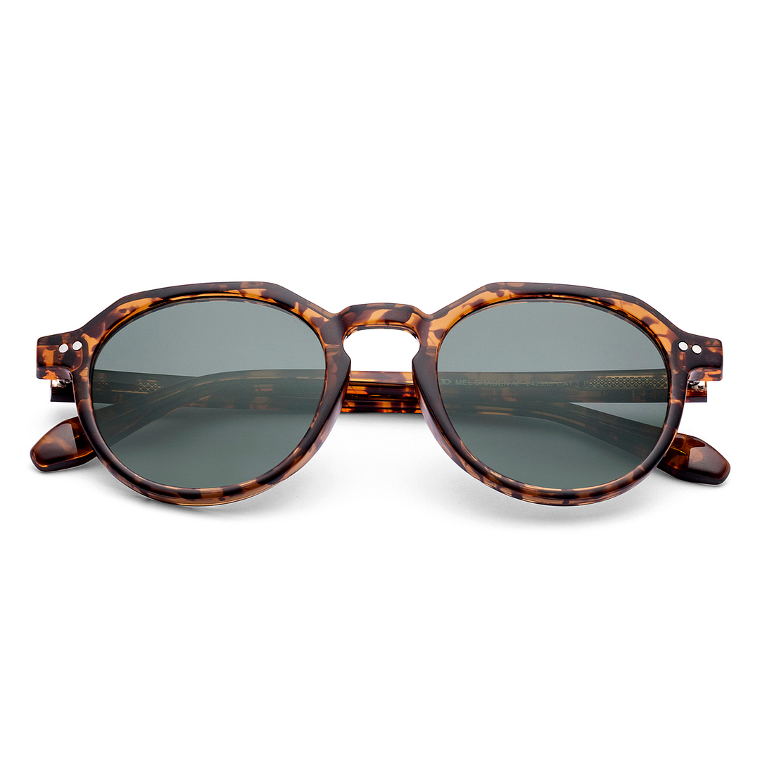 Meller Brown Tortoise Full Rim Round left side