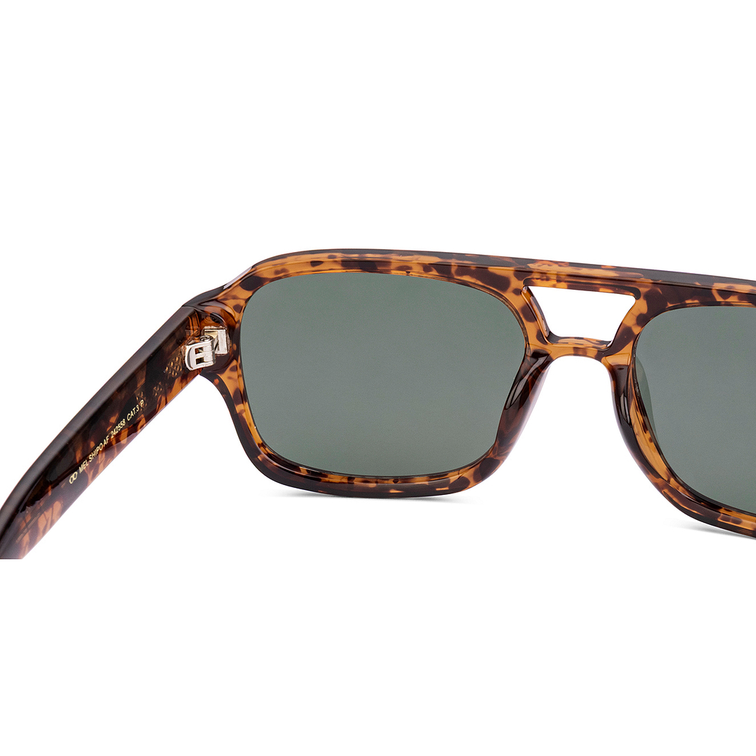 Meller Brown Tortoise Full Rim Rectangle right side