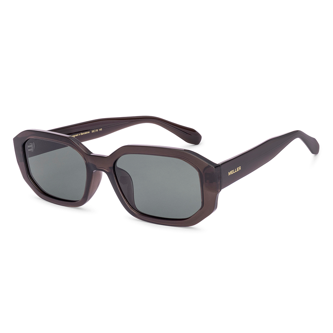 Meller Brown Transparent Full Rim Rectangle right side