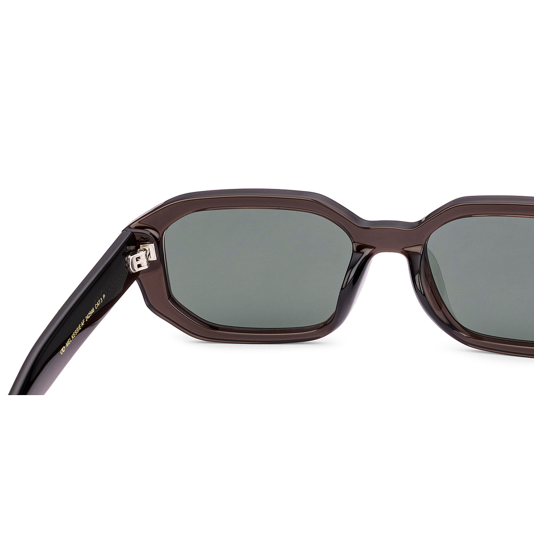 Meller Brown Transparent Full Rim Rectangle right side