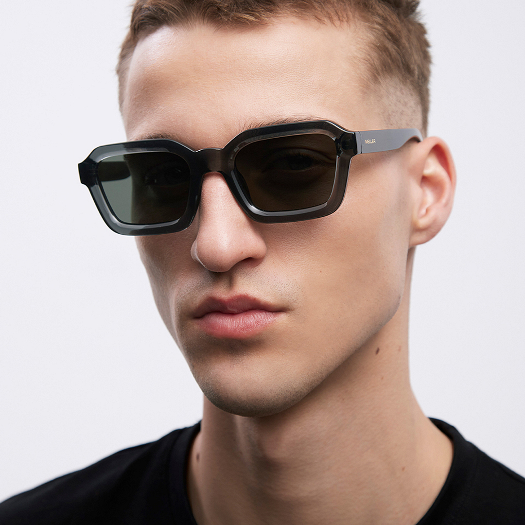 Meller Green Full Rim Geometric left side