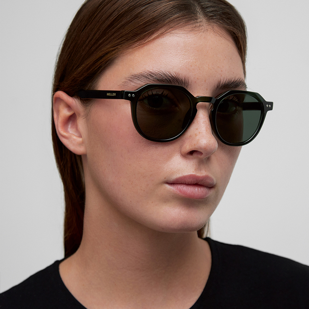 Meller Green Transparent Full Rim Round right side