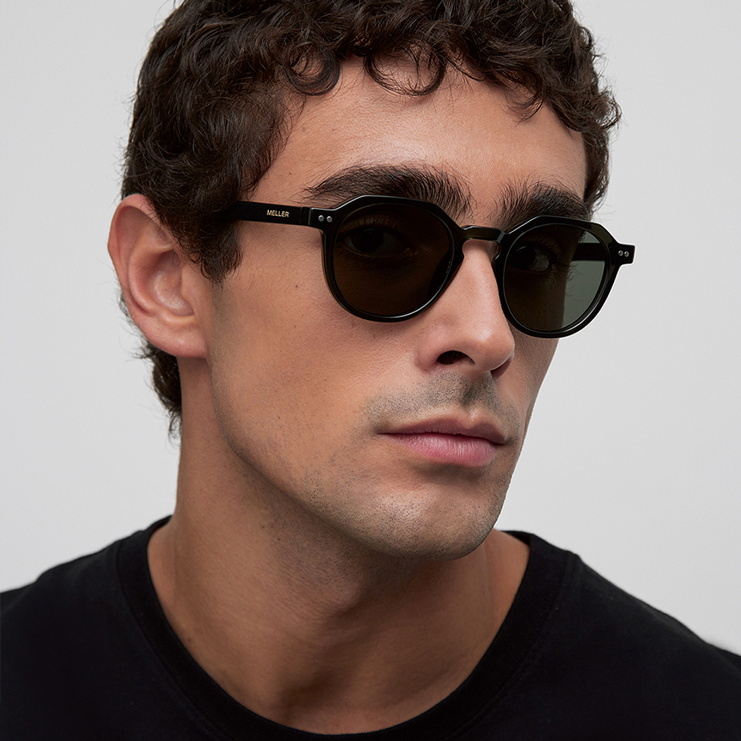 Meller Green Transparent Full Rim Round left side