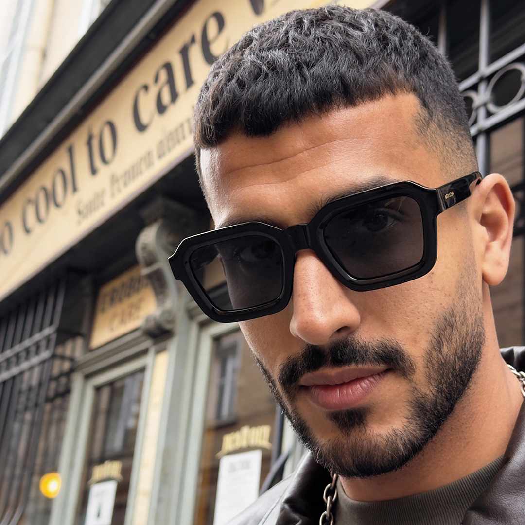 Meller Black Full Rim Geometric right side