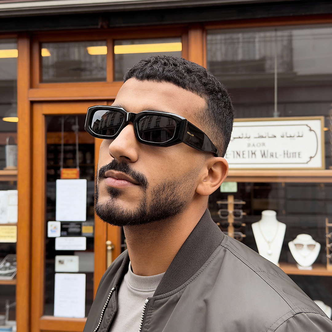 Meller Black Full Rim Geometric right side