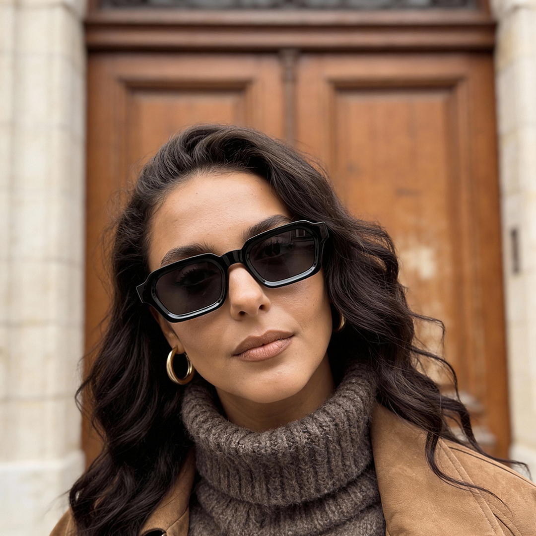 Meller Black Full Rim Geometric right side