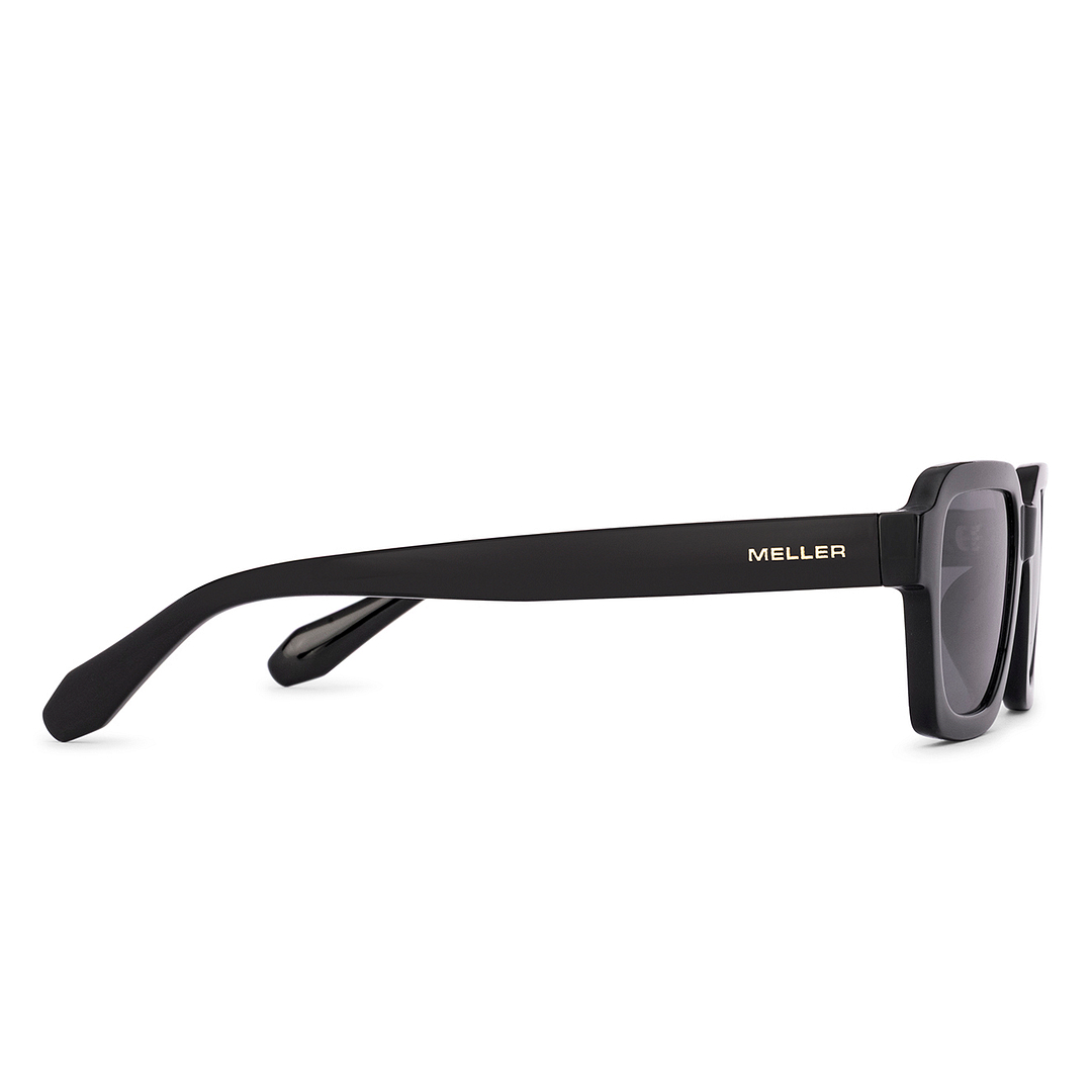 Meller Black Full Rim Rectangle left side