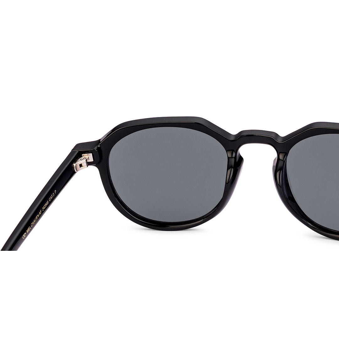 Meller Black Full Rim Round right side