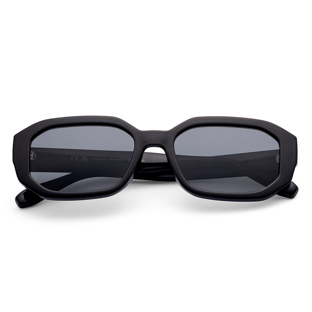 Meller Black Full Rim Rectangle left side