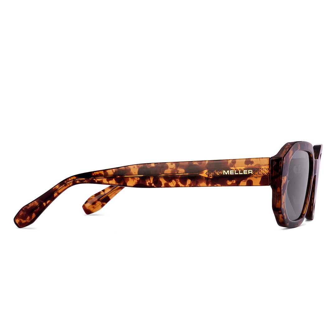 Meller Brown Tortoise Full Rim Rectangle left side