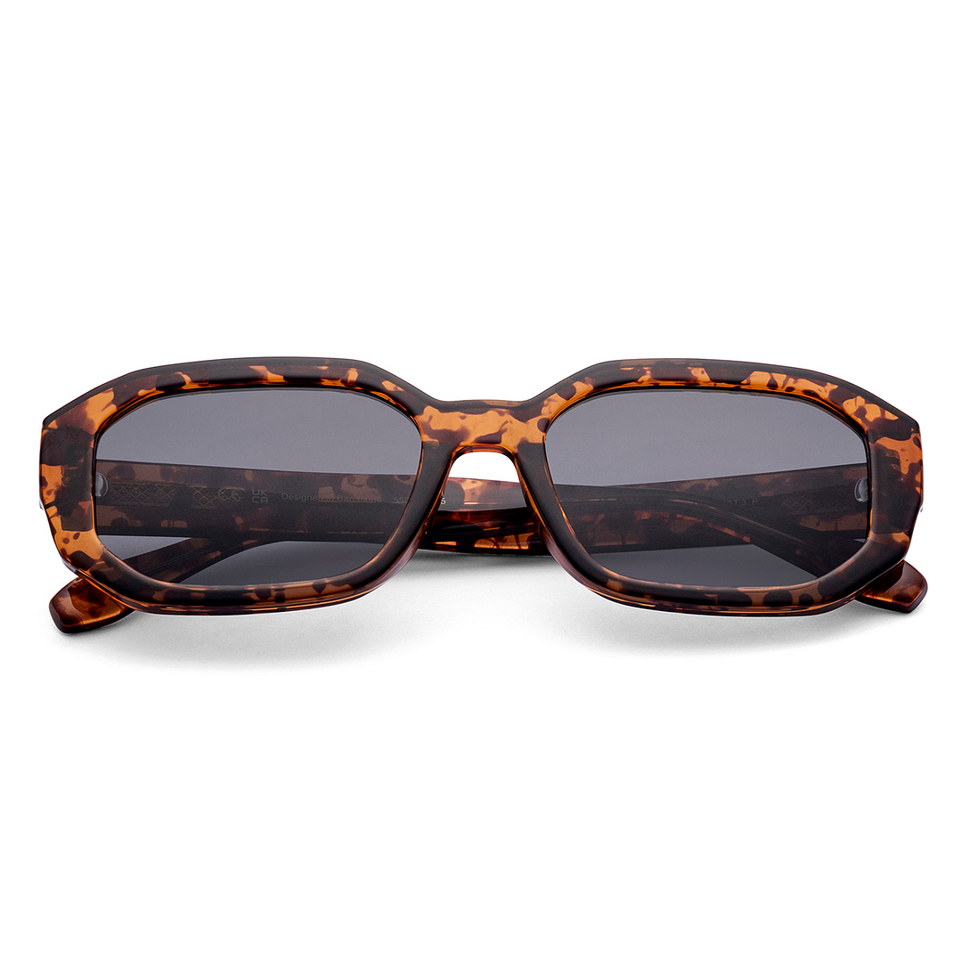 Meller Brown Tortoise Full Rim Rectangle left side