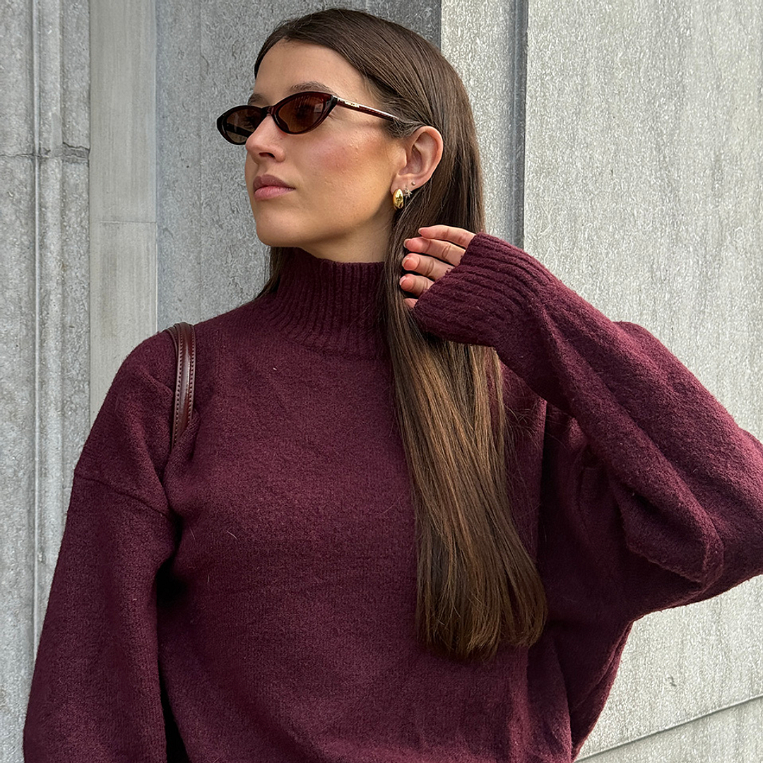 Maroon Brown Gradient Full Rim Cat Eye Meller OZA MEL S19246