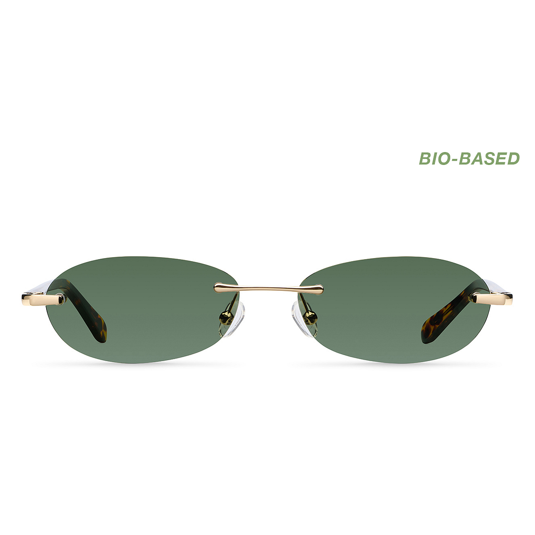 Meller Gold Rimless Oval left side