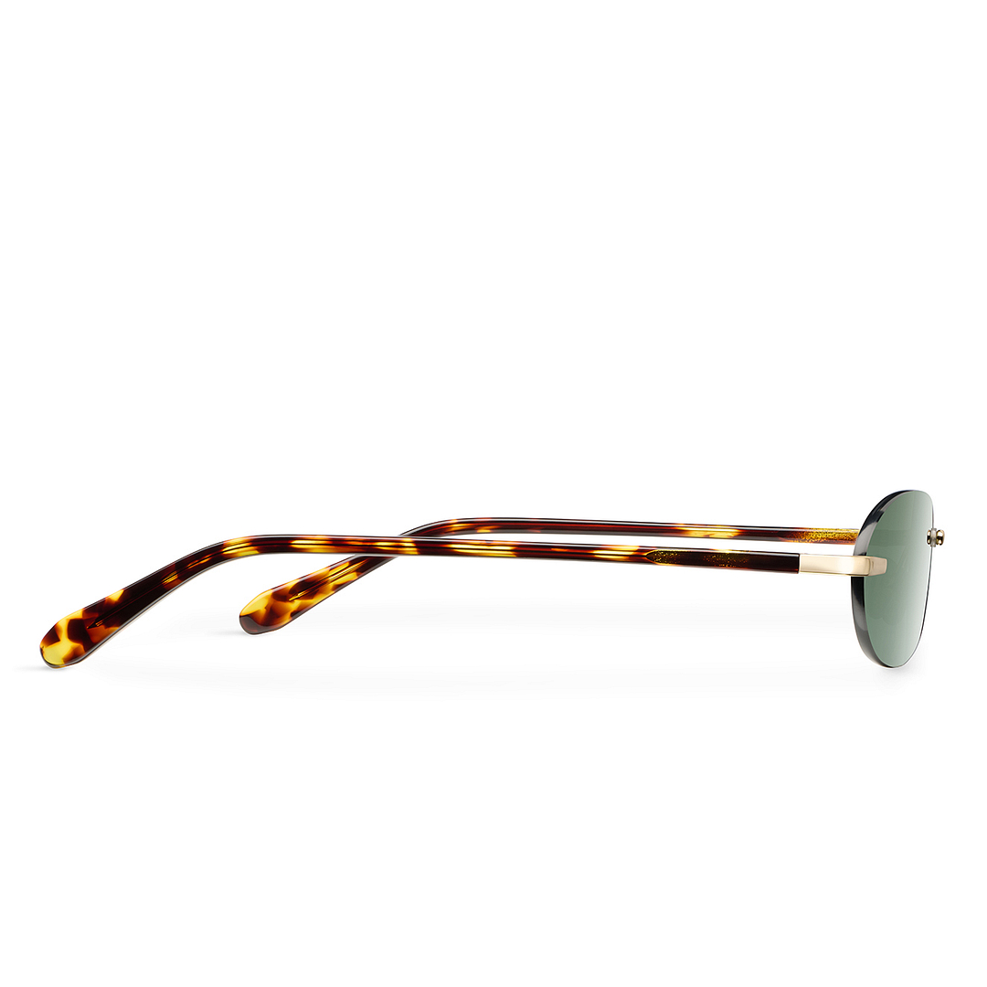 Meller Gold Rimless Oval left side