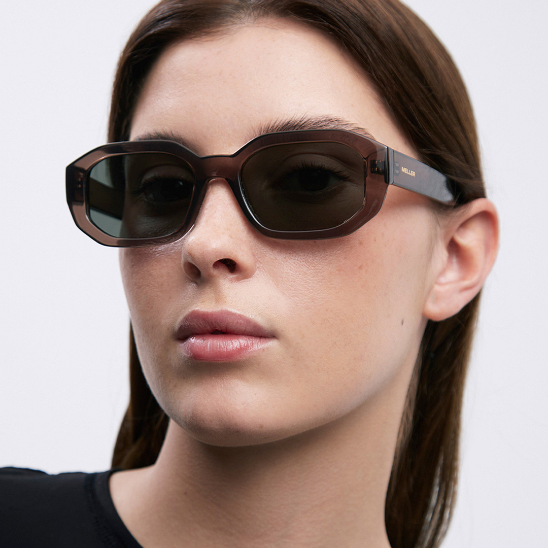 Meller Brown Full Rim Geometric left side