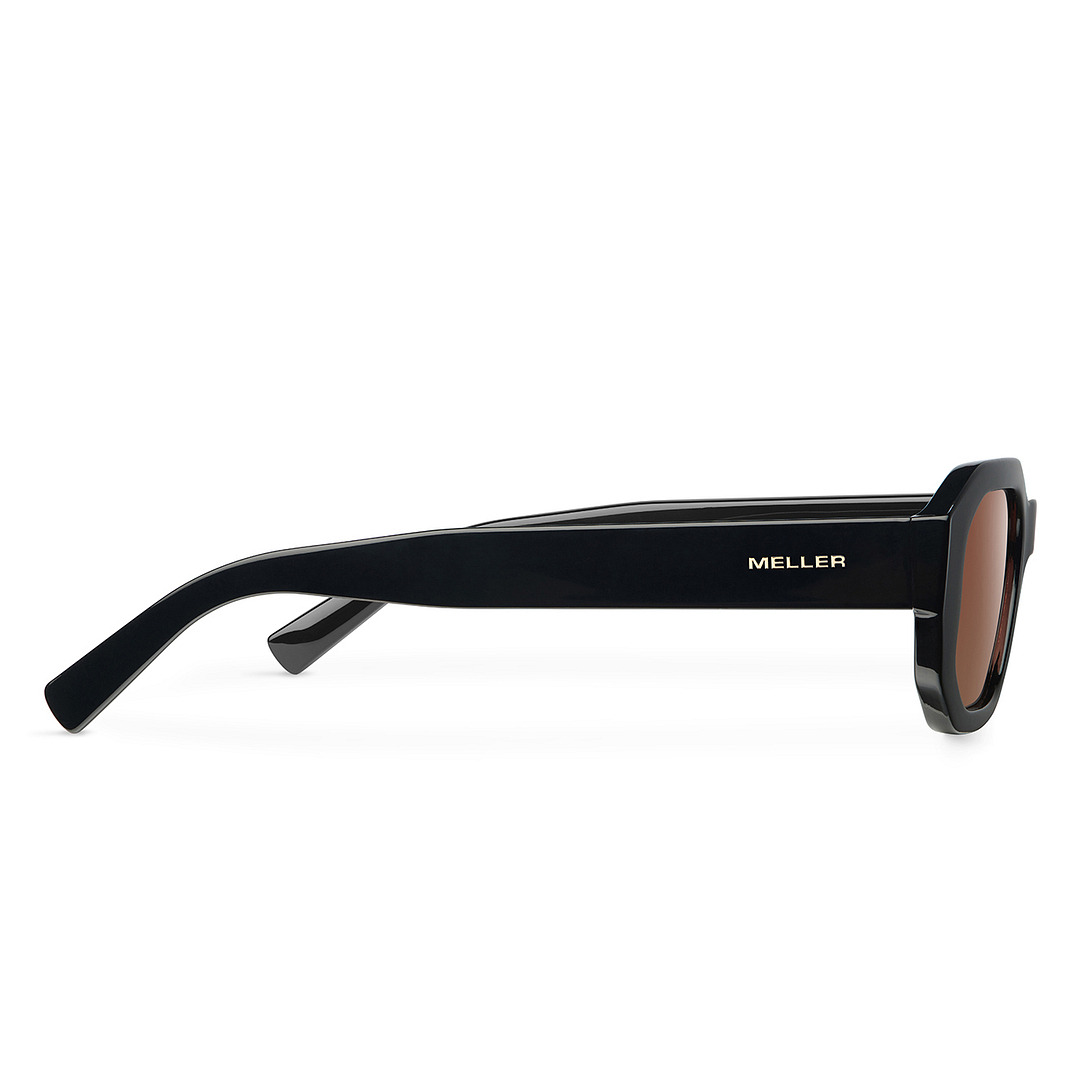 Meller Black Full Rim Geometric left side