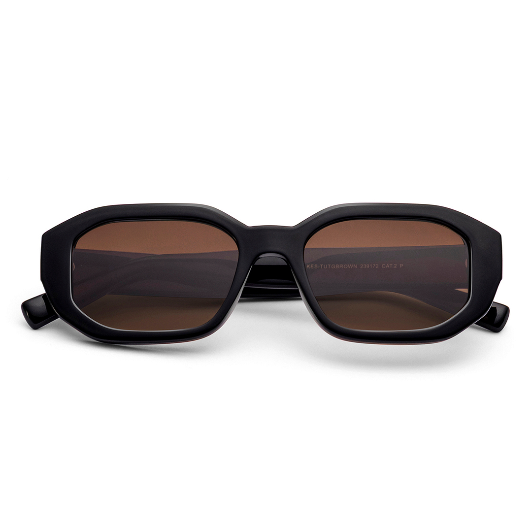 Meller Black Full Rim Geometric left side