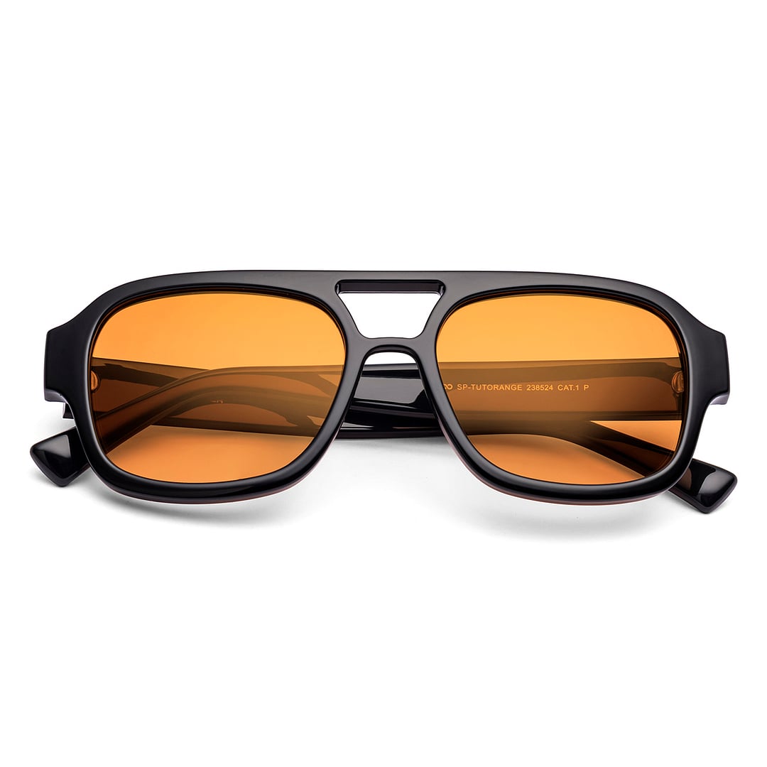 Meller Black Full Rim Square left side