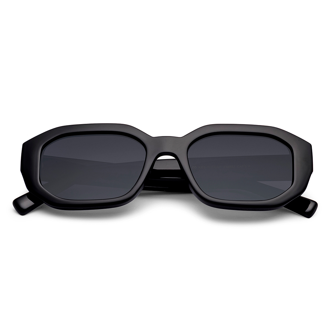 Meller Black Full Rim Geometric left side