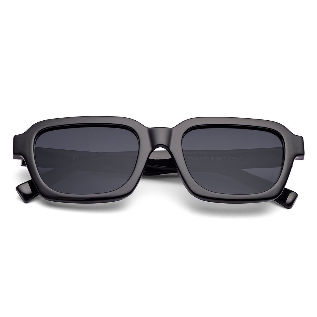 Meller Black Full Rim Rectangle left side