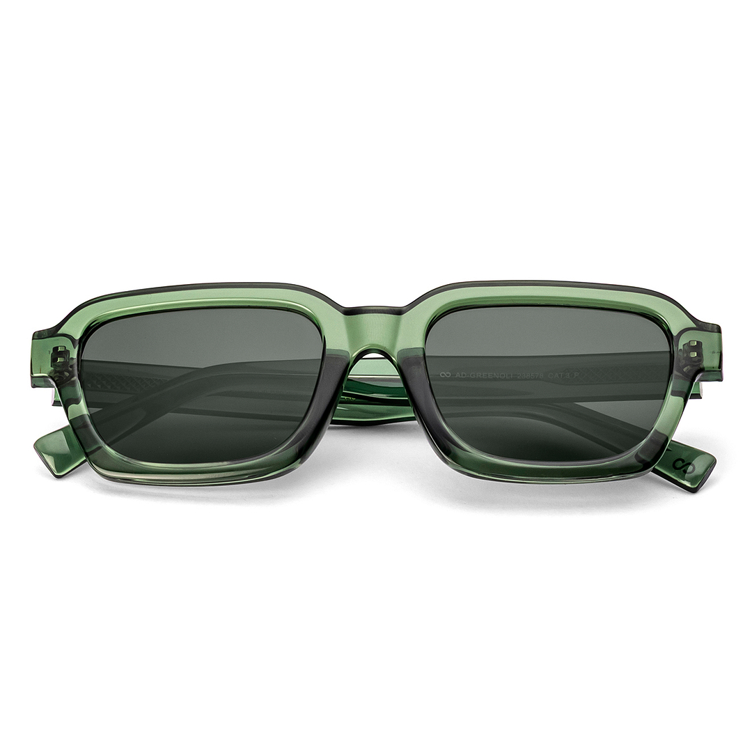 Meller Green Full Rim Rectangle left side