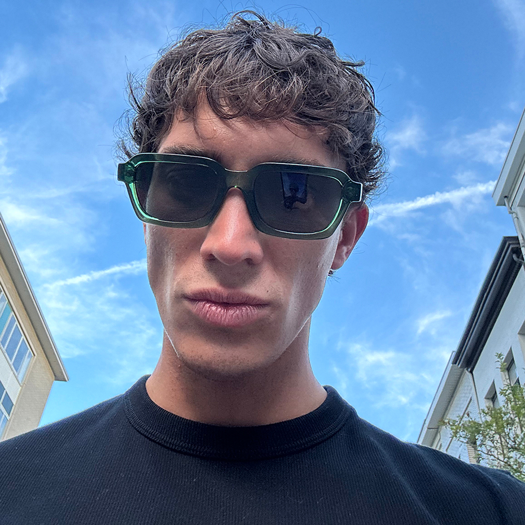 Meller Green Full Rim Rectangle left side