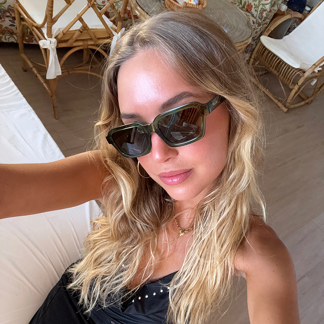 Meller Green Full Rim Rectangle right side