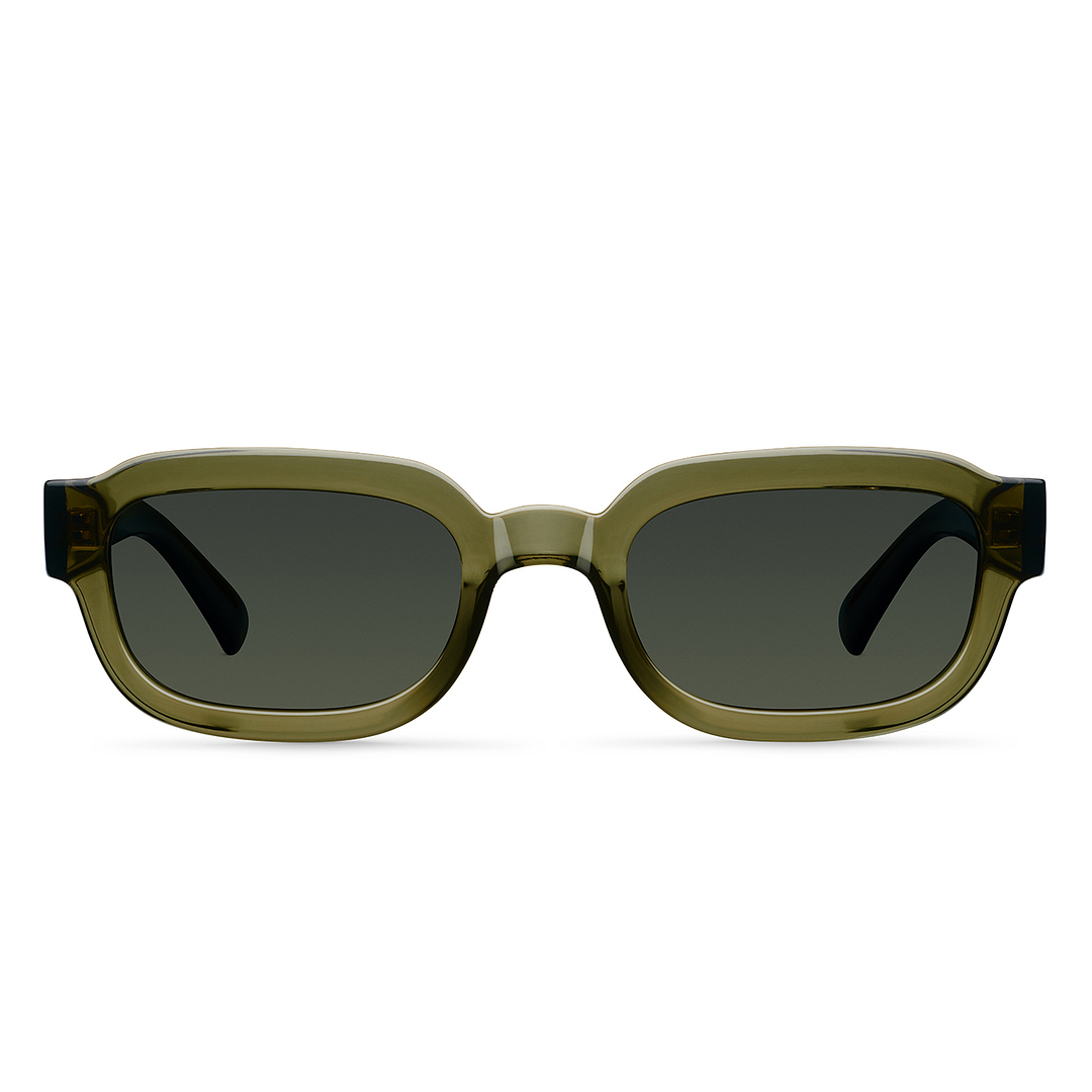 Meller Green Full Rim Rectangle right side