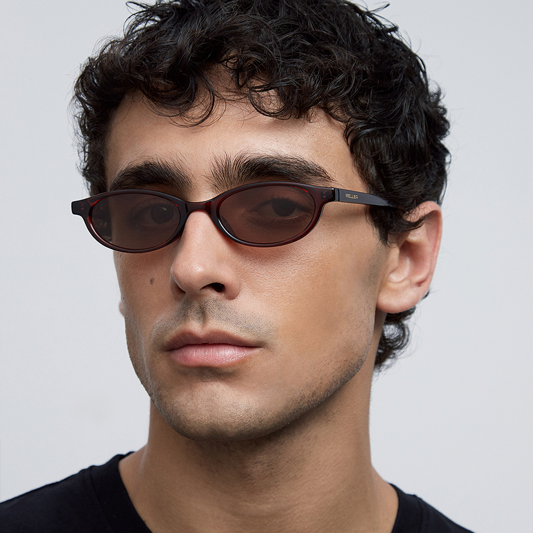 Meller Red Full Rim Oval left side