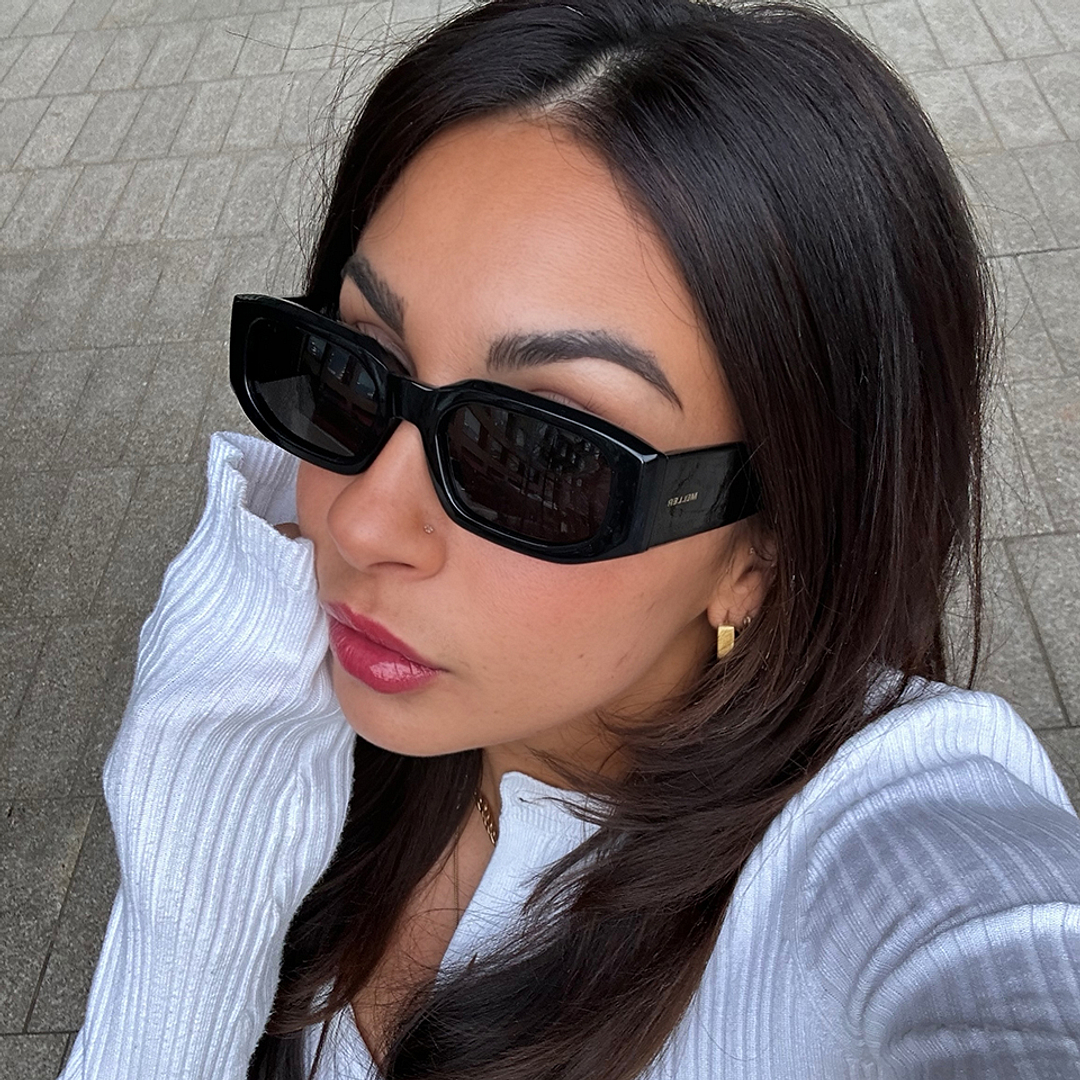 Meller Black Full Rim Geometric left side