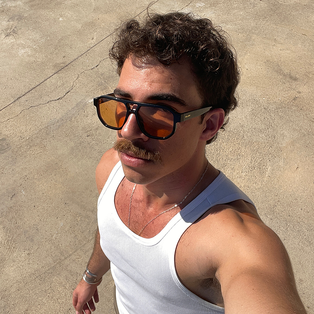 Meller Black Full Rim Square left side