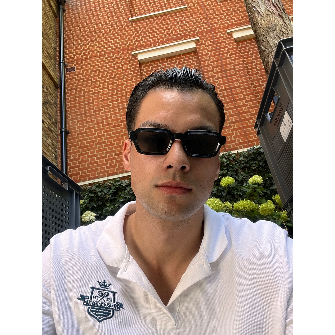 Meller Black Full Rim Geometric left side