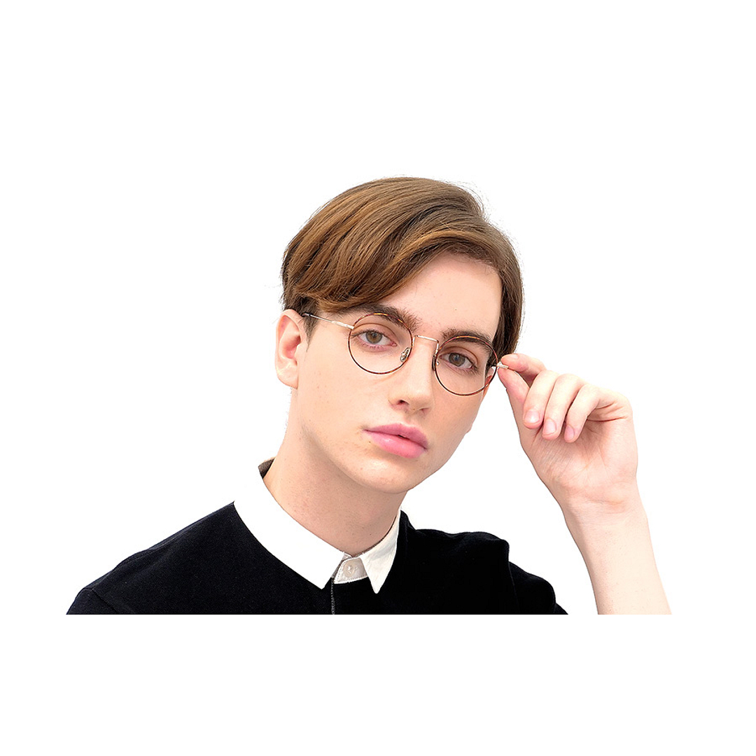 OWNDAYS | AIR Light Brown Full Rim Round left side