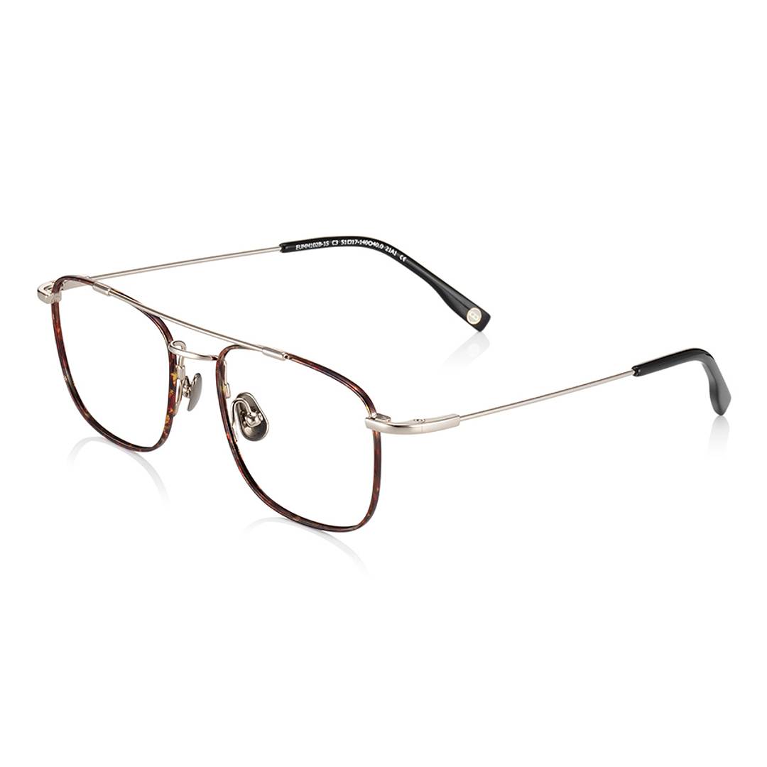 OWNDAYS | AIR Light Brown Full Rim Rectangle left side
