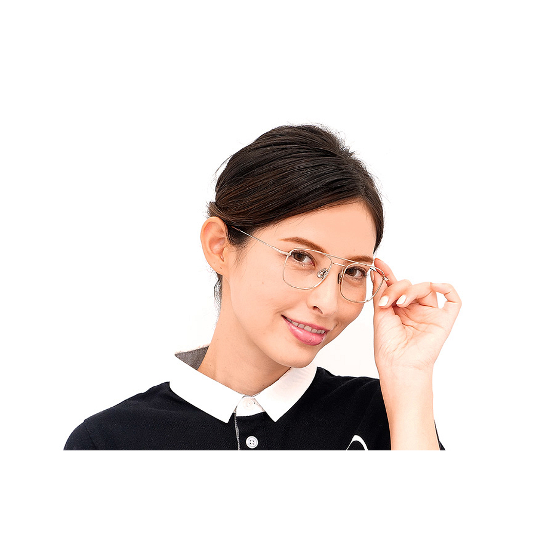 OWNDAYS | AIR Light Brown Full Rim Rectangle left side