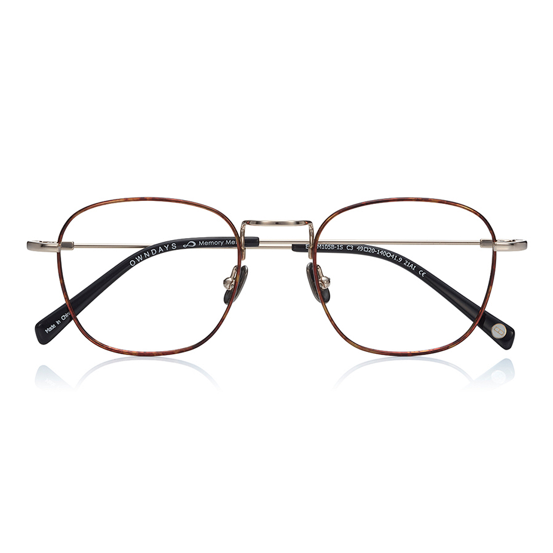 OWNDAYS | AIR Light Brown Full Rim Rectangle right side