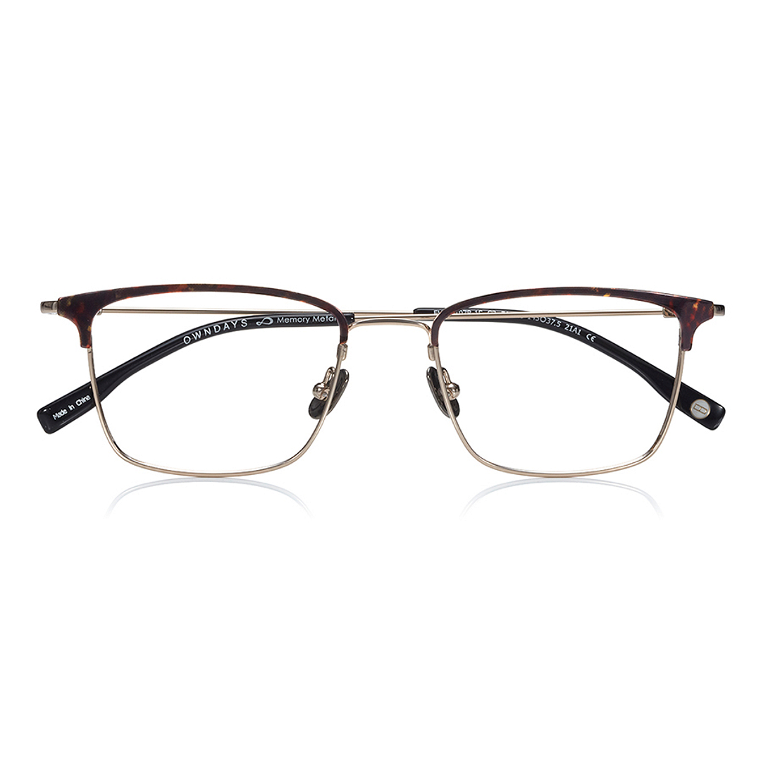 OWNDAYS | AIR Light Brown Half Rim Browline right side