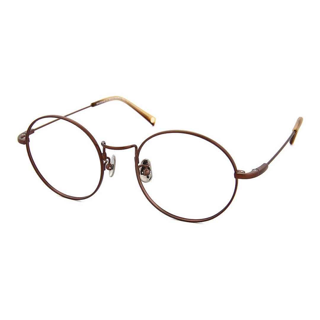 OWNDAYS | AIR Light Brown Full Rim Round left side