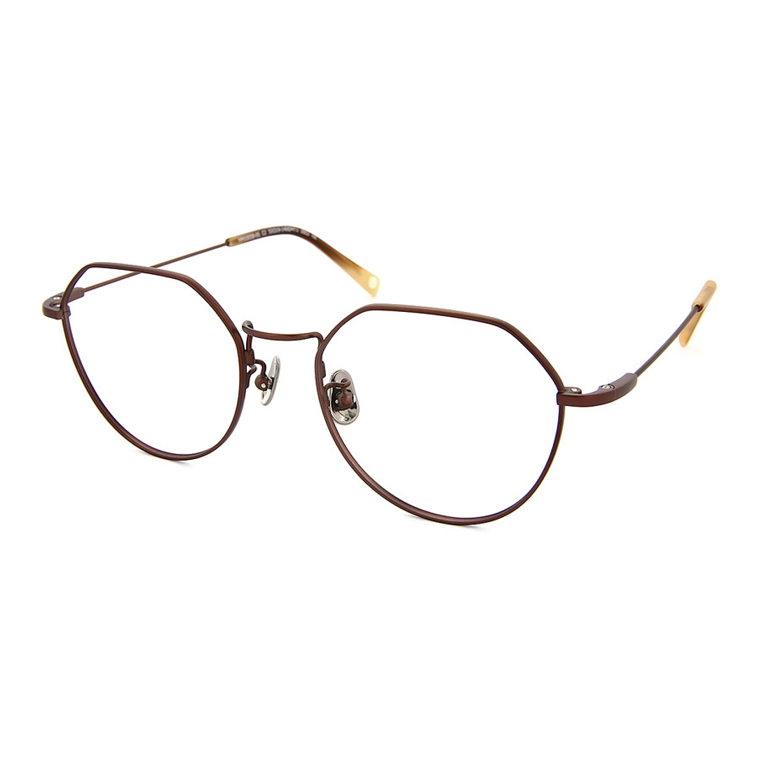 OWNDAYS | AIR Light Brown Full Rim Boston left side