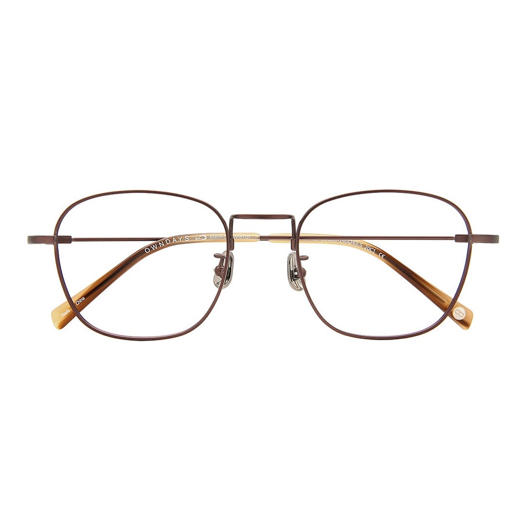 OWNDAYS | AIR Light Brown Full Rim Rectangle right side
