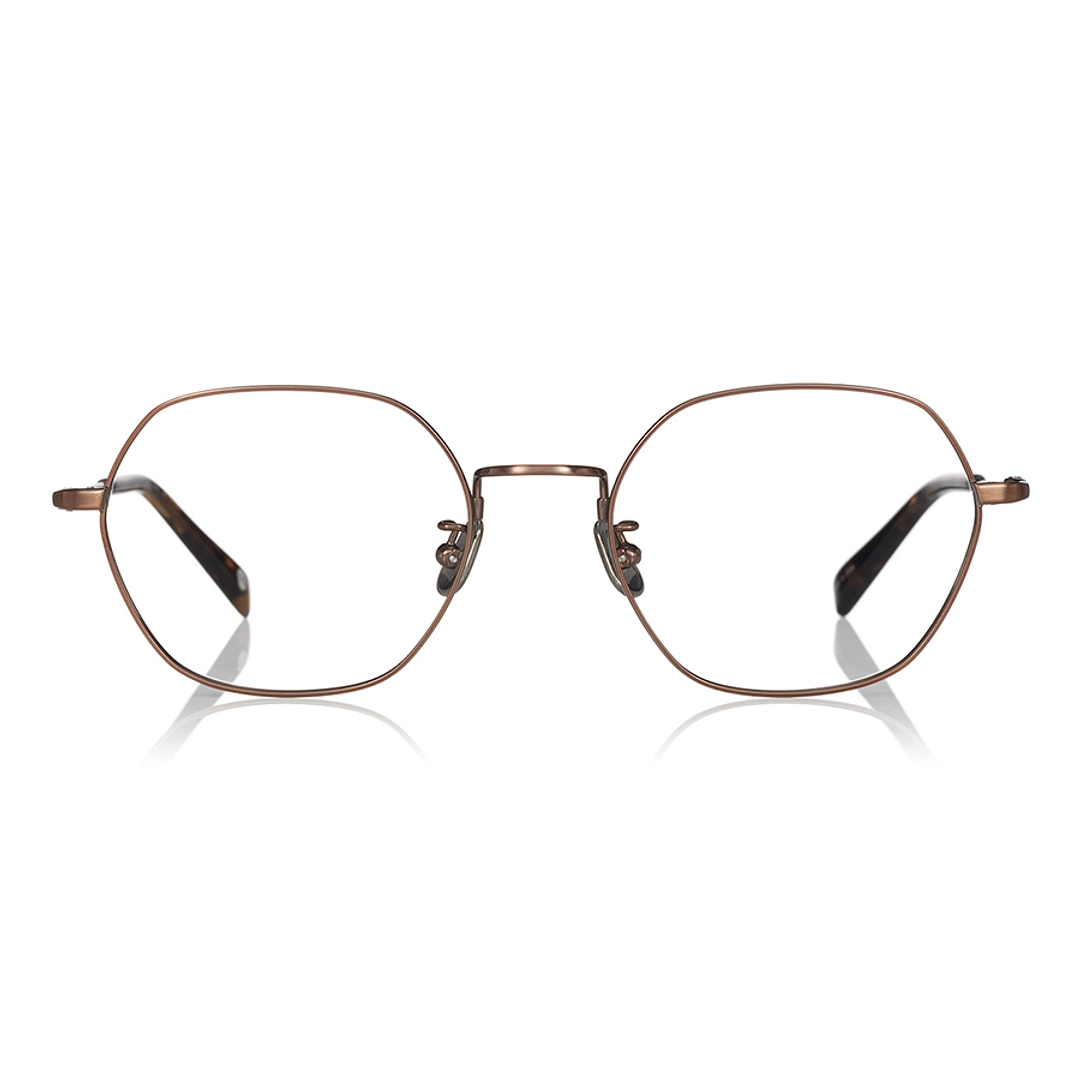 OWNDAYS | AIR Light Brown Full Rim Polygon right side