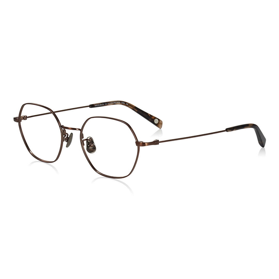 OWNDAYS | AIR Light Brown Full Rim Polygon left side