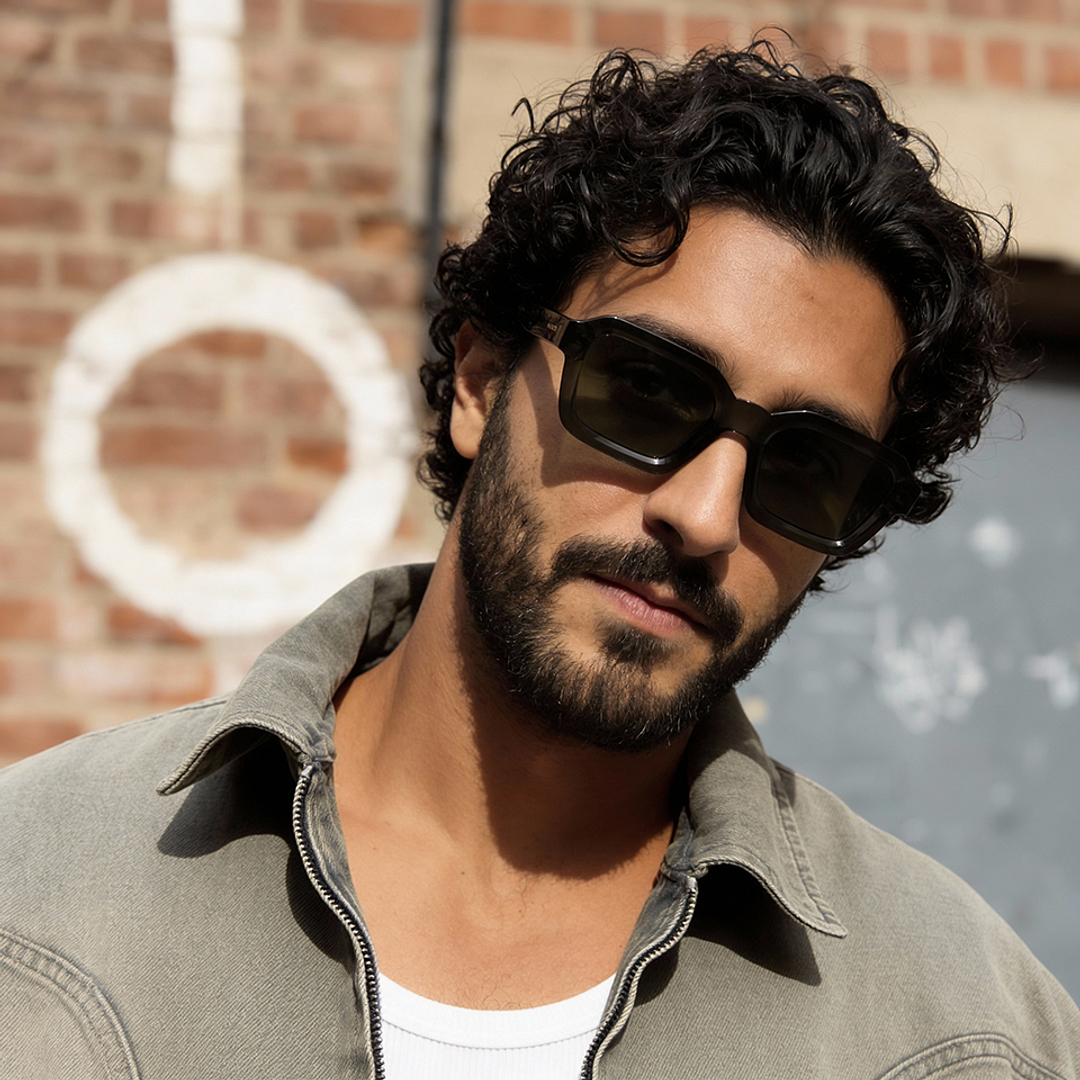 ميلر أخضر حافة كاملة هندسي right side