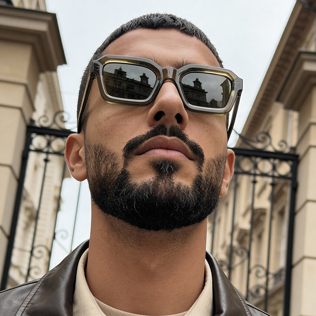 Meller Grey Full Rim Geometric right side