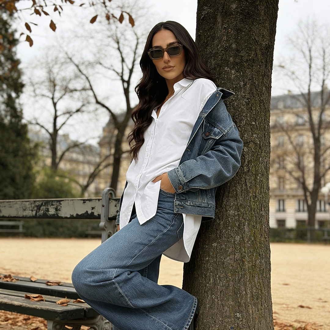 Meller Brown Full Rim Geometric left side